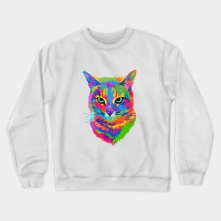 Colorful cute cat Crewneck Sweatshirt